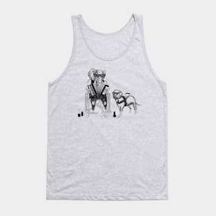 Play It Jumbo! Elephant Labrador Retriever Accordion Wheelchair Tank Top